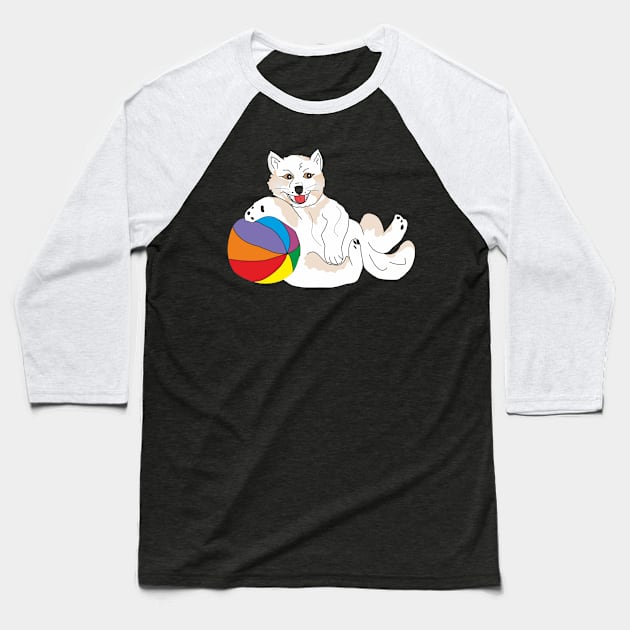 Smiling dog Baseball T-Shirt by Alekvik